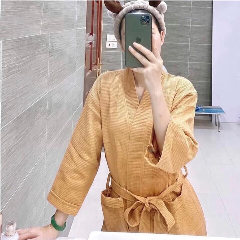 Áo choàng tắm  , chất liệu cotton cao cấp Nữ Dress 3