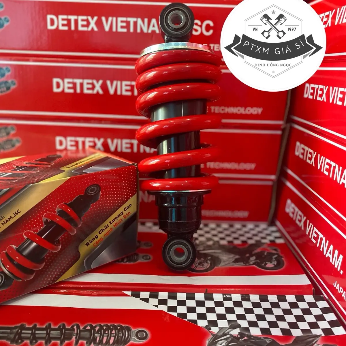 PHUỘC SAU EXCITER 135/155 PHIÊN BẢN ĐẶC BIỆT (Đen,Đỏ) CHÍNH HÃNG DETEX