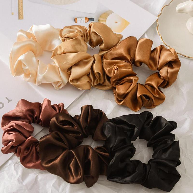 Product Introduction of Lotus Root Pink Dingbu Large Intestine Ring Hair Ring Color Solid Headwear Cloth Set Headstring O0J2 20