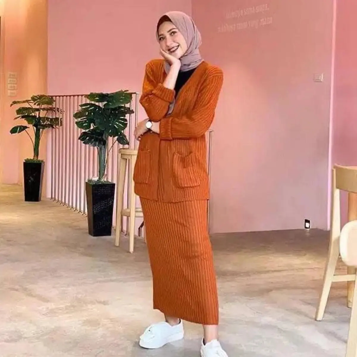 Setelan Cardy 2 in 1 | Oneset remaja kekinian  Tebal  Melar