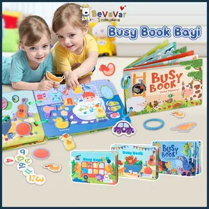 Bevavar Busy Book Dan Velcro Buku Aktivitas Bayi Buku Belajar Anak Mainan Edukasi Quiet Book