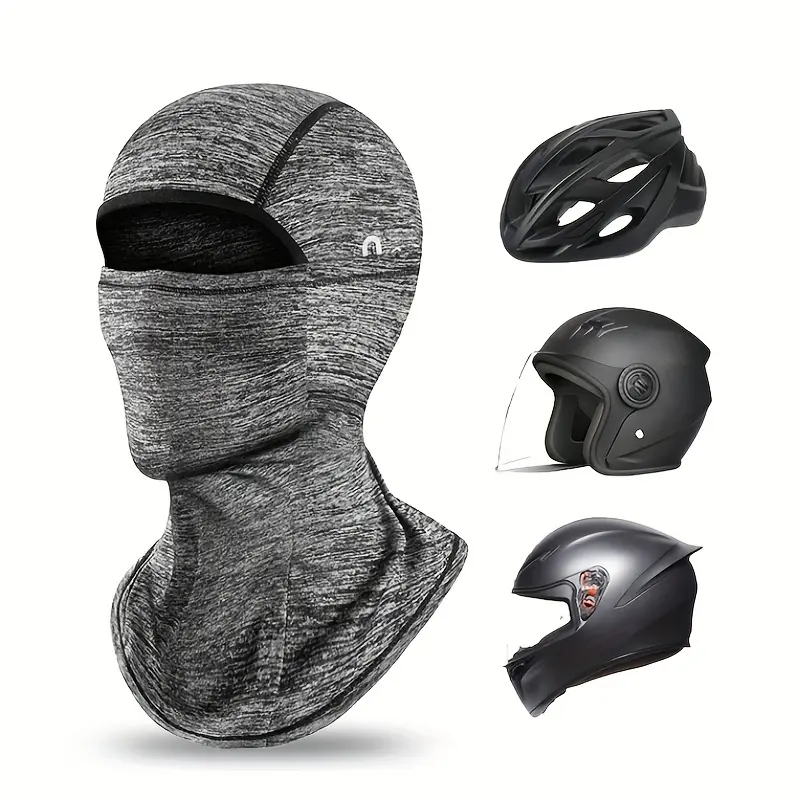 [1pc Windproof Balaclava Hat Cycling] 1pc Ice Silk Windproof Balaclava Hat for Cycling and Motorcycle Riding - Sunscreen and Cooling Neck Cover for Men and Women 3
