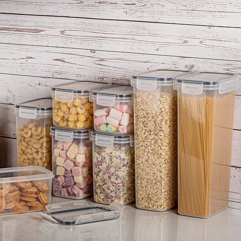 Food Storage Container Set, 3/9/15pcs Clear Food Storage Box with Lid, Airtight Food Storage Container for Kitchen & Pantry Organization 8