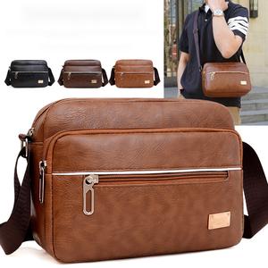 Fashion Men's Crossbody Bag Shoulder Bag, PU Material, Large Capacity with Multiple Compartments, Can Be Worn on Shoulder or Crossbody, Suitable for Work, Daily Commute, Travel, Can Be Given as a Gift to Father, Boyfriend, Husband