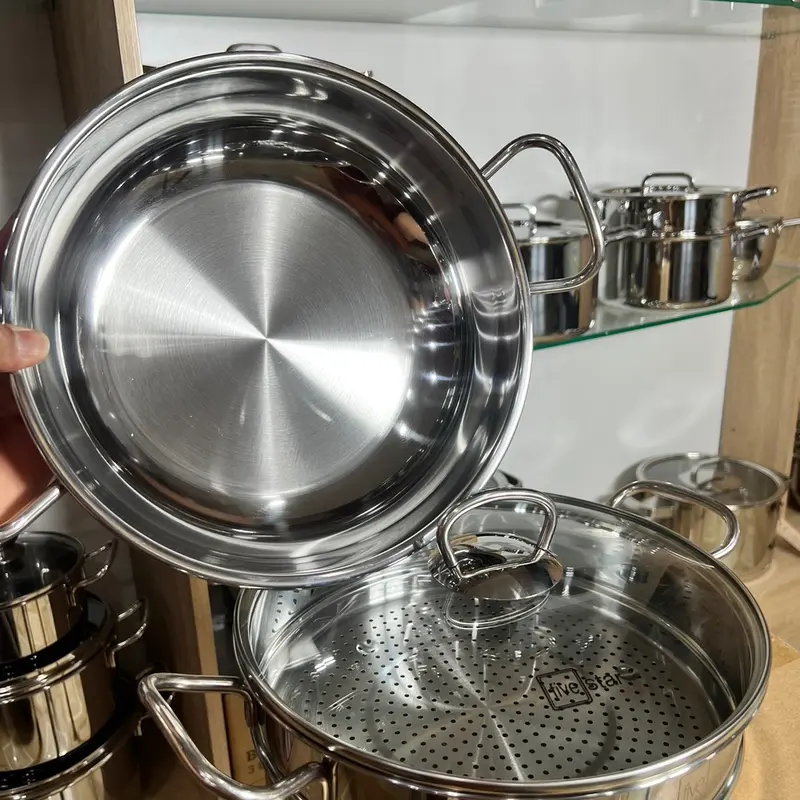 Bộ nồi + xửng inox fivestar cao cấp 5