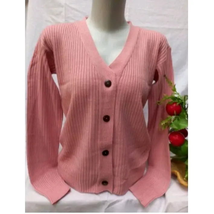 CARDIGAN CROP/BAJU RAJUT MURAH/CARDIGAN Baju Crop Lembut Wanita Knitwear Atasan Santai Slim-fitting Polos Hitam Wol