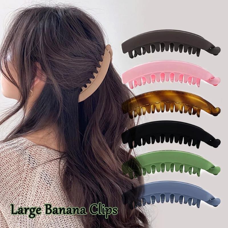 Klip Rambut Pisang, Fesyen, Saiz Besar, Warna Pepejal, Cakar Rambut ...