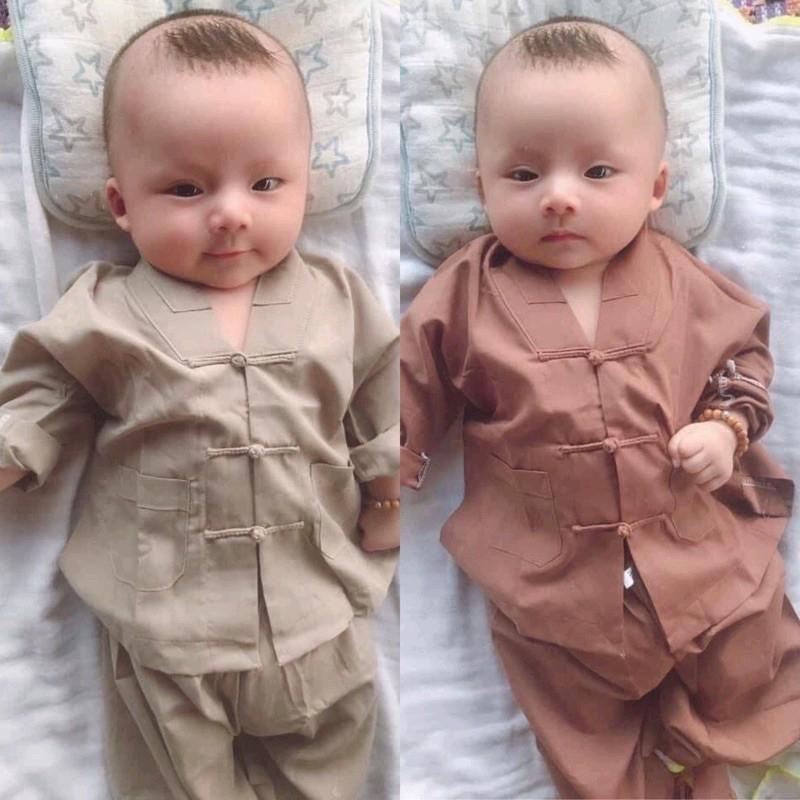 ĐỒ LAM ĐI CHÙA CHO BÉ MẪU LA HÁN NÚT NHỰA & NÚT THẮT VẢI KATE TRUYỀN THÔNG