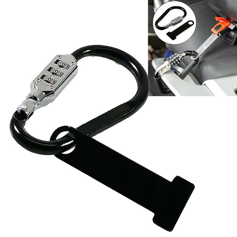 【High-Performance】Motorcycle Helmet Lock Scooter Anti-theft Open Face Helmet Lock Fastener + T-Bar 6