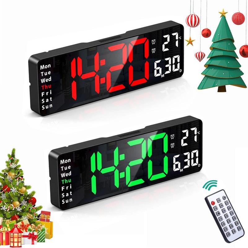 Multifunctional LED Electronic Clock, 1 Count Battery Powered Digital Clock with Remote Control, Home Decor Supplies for Living Room Bedroom 0