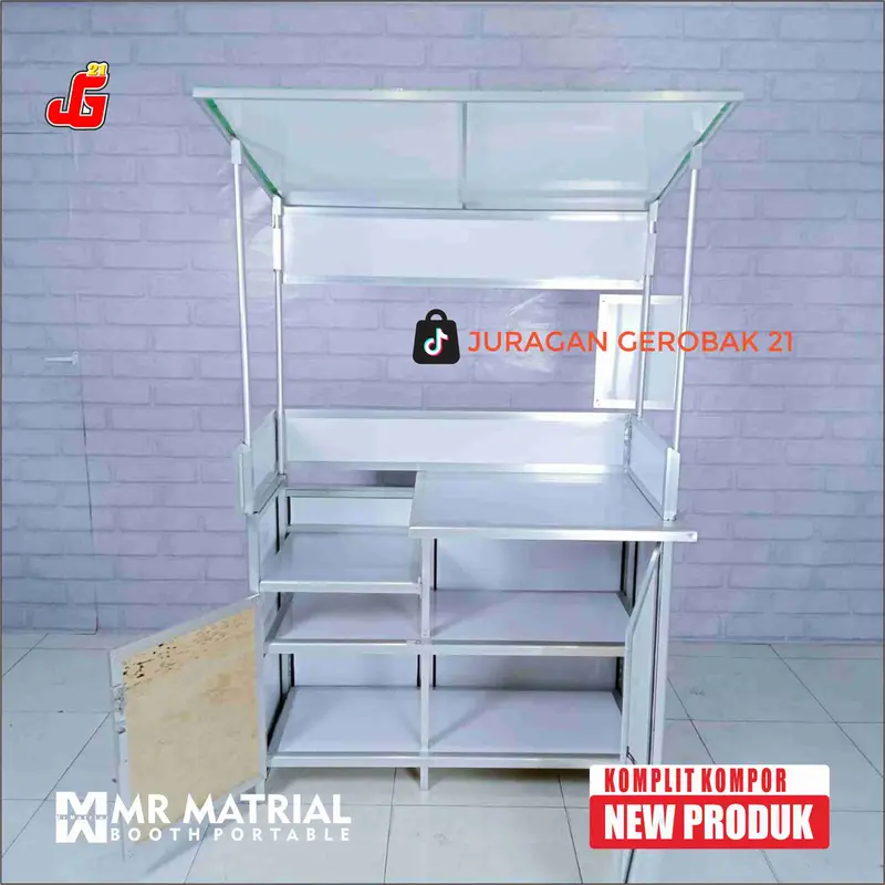 Booth Portable Komplit Kompor Gerobak Meja Lipat bongkar pasang 3