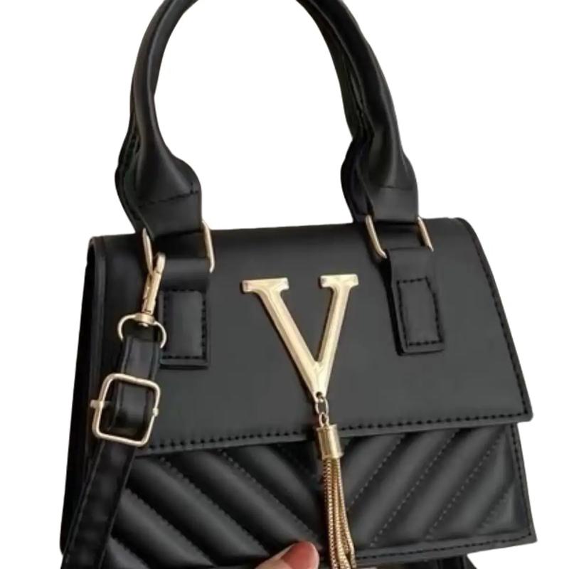 Túi xách Mac V tua hai quai cầm tay và đeo chéo dành cho nữ - Nhung, thiết kế độc đáo