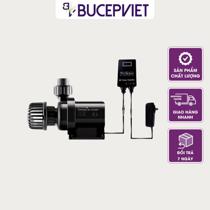 Máy Bơm Bể Cá Cảnh Marine, chống giật, các mã chọn riêng theo nhu cầu DC1000, DC1500, DC2500, DC4000, DC6000 dùng cho lọc ngoài hoặc bơm lên bể chính tràn trên, tràn dưới, có thể điều chỉnh 100 mức độ.