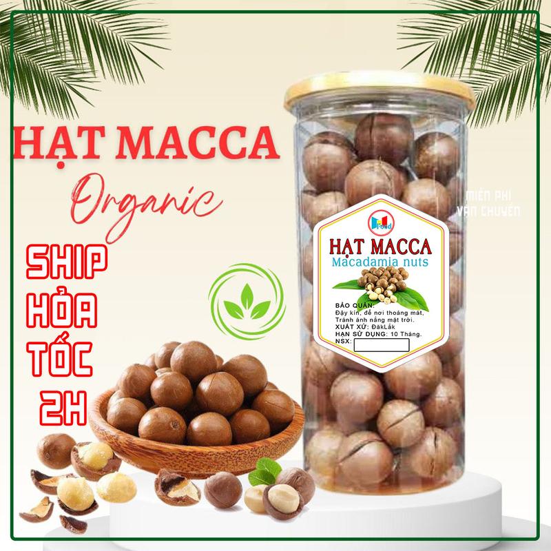 Lon 400gr Hạt Mắc Ca Đắk Lắk - Macca Date mới - Có Đồ khui hạt