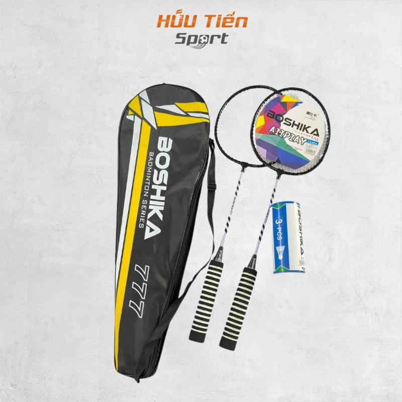 Vợt cầu lông Cặp Vợt cầu lông BOSHIKA 777 Bộ Vợt Cầu Lông Hợp Kim Nhôm Tay Cầm Xốp Siêu Nhẹ Cao Cấp