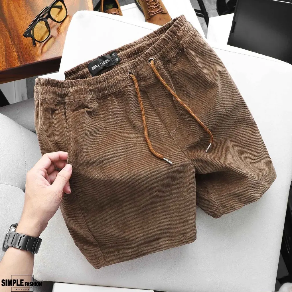 Quần Short Nhung Tăm Nam - Quần đùi nam trên gối Menswear Ô