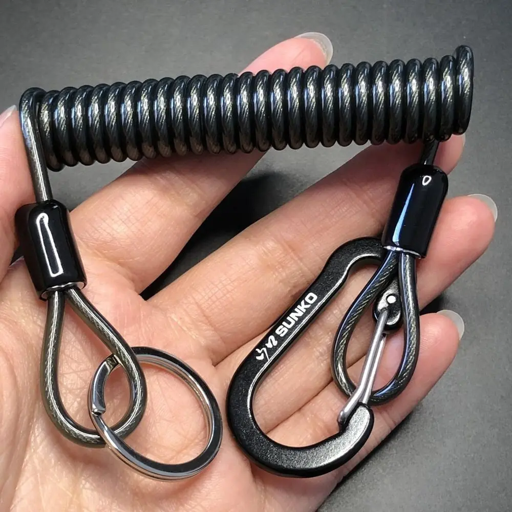Dây giữ xoắn, Cuộn đàn hồi có thể khóa co giãn, Dây chìa khóa, Dây an toàn, Dây lò xo dây, Dây buộc cuộn câu cá, Dây buộc câu cá, Thích hợp cho dây bị bỏ lỡ câu cá