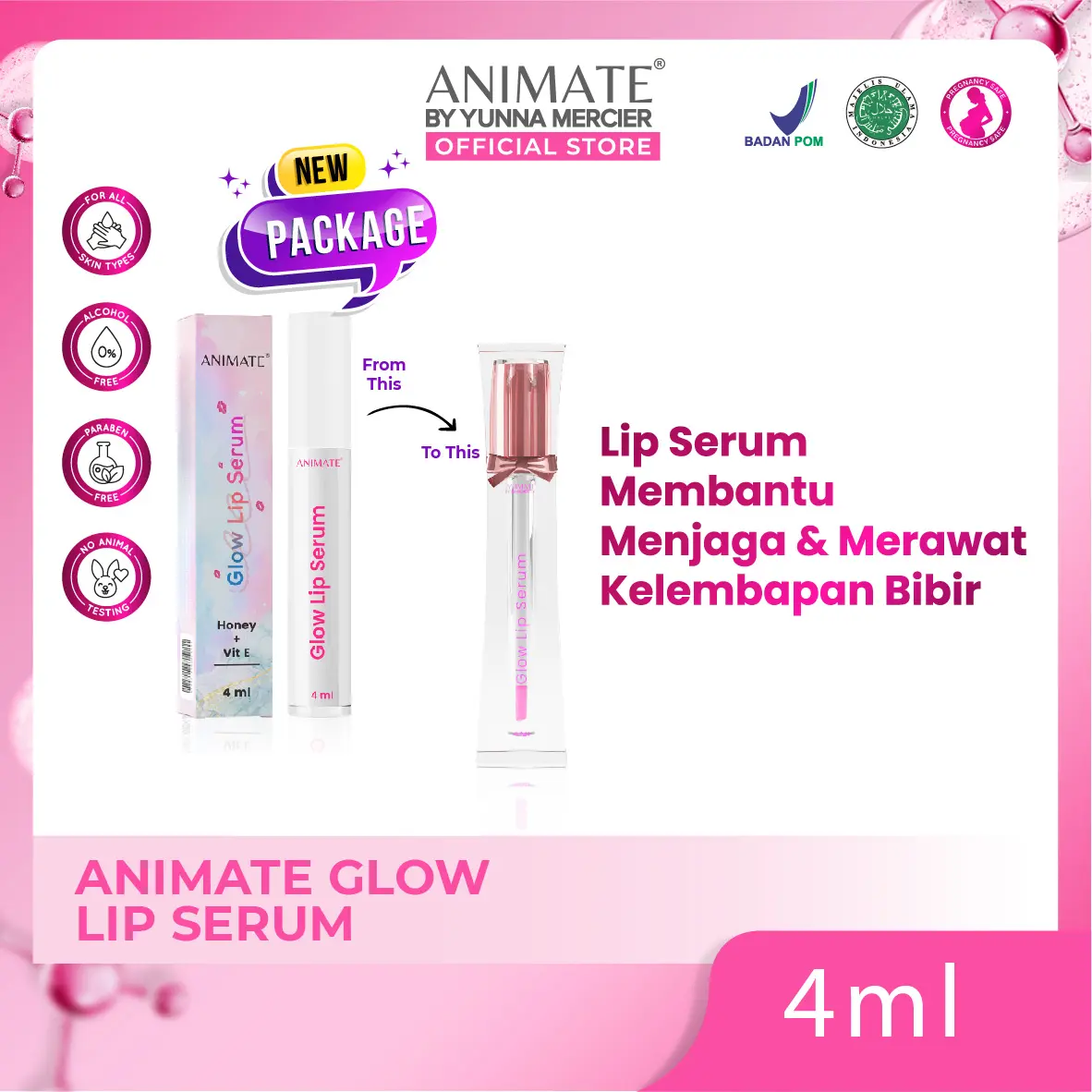 Animate Glow Lip Serum 4 ml