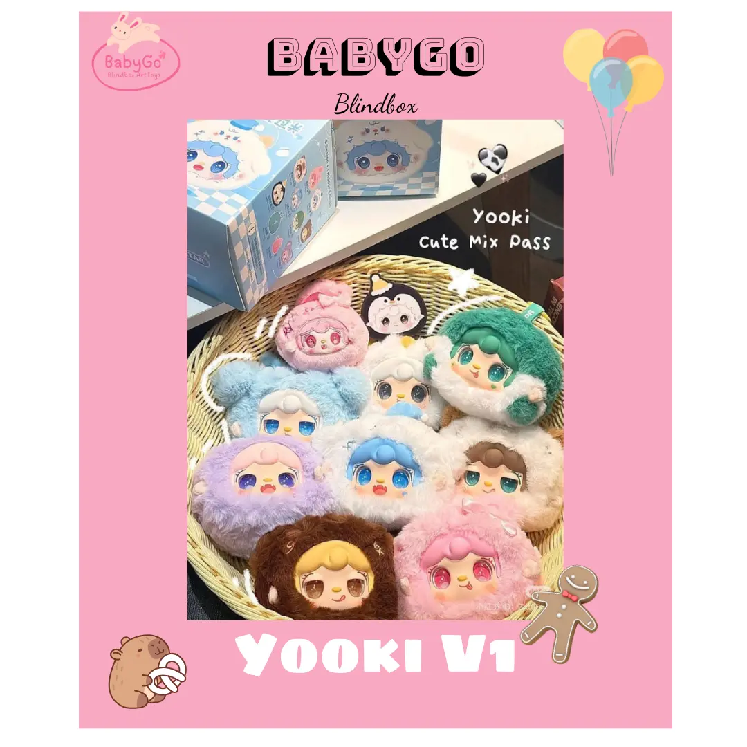 [Hàng Sẵn] Búp Bê Nhồi Bông Mini Yooki V1 | Hộp Mù Gấu Nhỏ Yooki V1 | Đồ Chơi Trẻ Em | Hàng Chính Hãng Toys