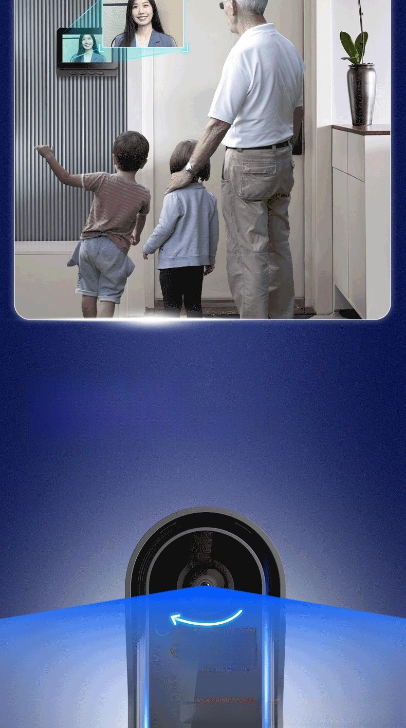 Product Introduction of 4.3-inch wireless video doorbell with screen IP65 rainproof high-definition night vision wide-angle battery high battery life 4