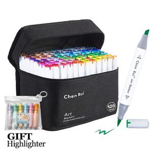 Double Tips Alcohol Markers Set, 1 Set Dual-tip Alcohol-based Markers Set, Art Supplies Kit for Adult Coloring Painting, Sketching