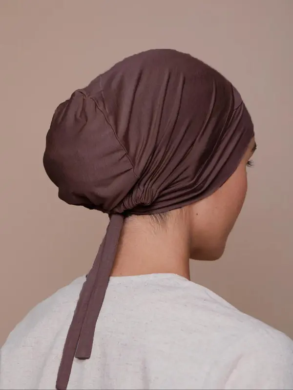 Women's Solid Color Underscarve, Breathable Comfortable Hijab for Daily Wear, Modesty Fashionable Hijab for Women, Muslim Hijab 4