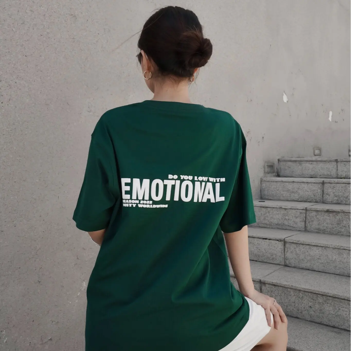 Áo Thun Unisex Form rộng EMOTIONAL Dusty Worldwide  100% Cotton - Local Brand