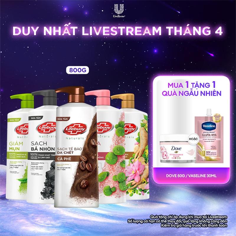 Sữa Tắm Lifebuoy Detox Hỗ Trợ Bảo Vệ Chai 800g - Cho Nam & Nữ [2]