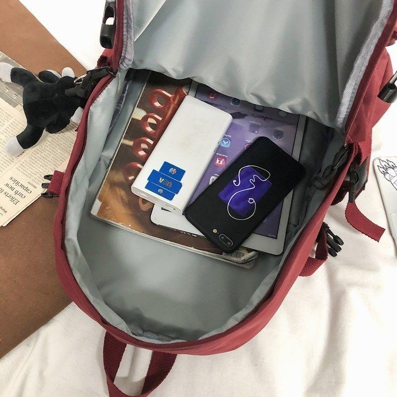 Product Introduction of Schoolbag Male High School Student Ins Fashion Cool Campus Backpack Female College Student Simple Large Capacity Backpack Korean Style 2024 26