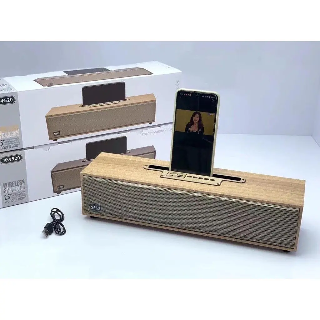 Loa bluetooth xm520 gỗ xịn L1 cực đẹp pin trau sieu bass Củ Loa Nghe Nhạc
