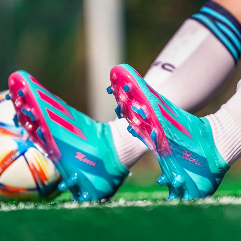 Product Introduction of No.8527 Without-Lace Mens Soccer Shoes SLIP-ON Non-Slip Turf Soccer Cleats for Kids TF/FG Training Football Boots Chuteira Campo 19