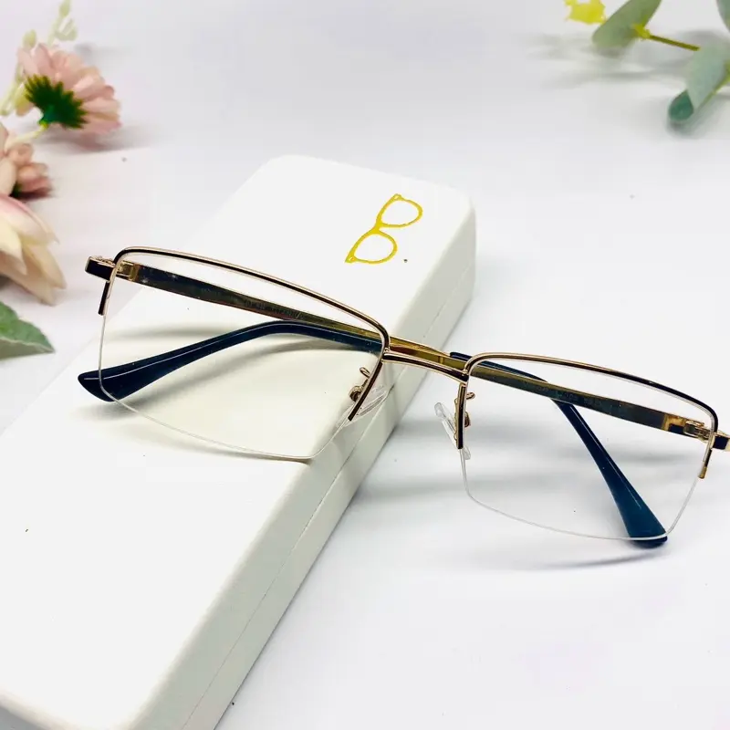 Kính viễn lão kim loại nửa viền cao cấp tròng cắt ánh sáng xanh…
