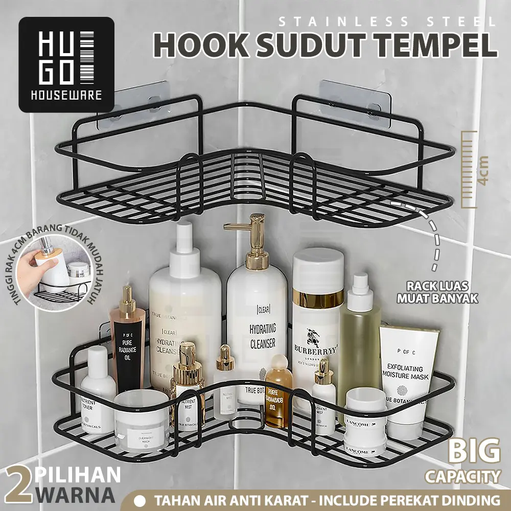 Rak Sabun Rak Toilet Besi Rak Kamar Mandi Rak Sudut Kamar Mandi Tempel Dinding Keramik