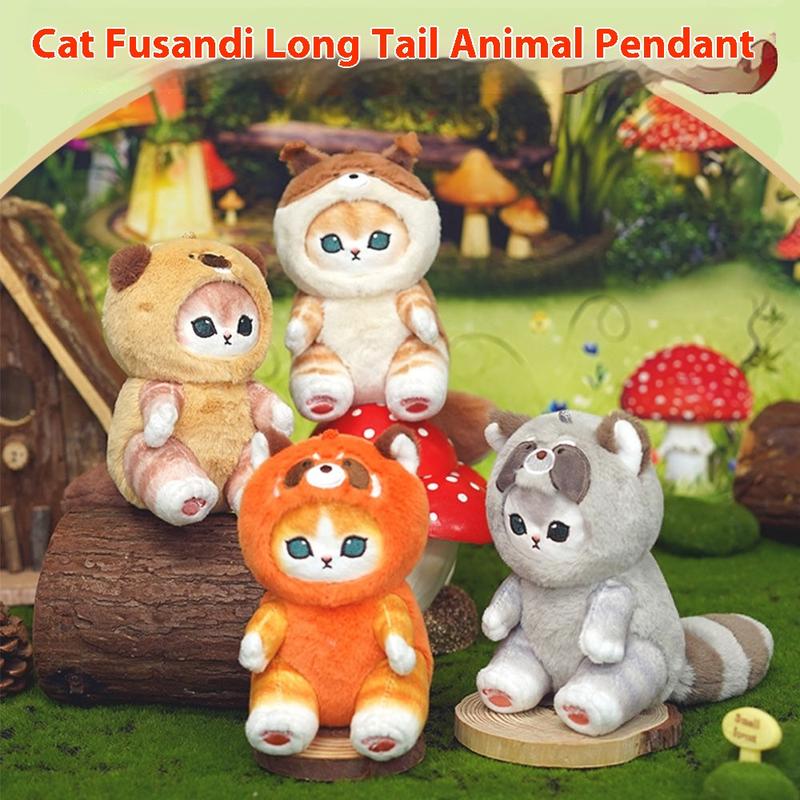 mofusand plush Genuine Mofusand Long Tail Animal Series Plush Pendant Doll Cat Fu Shandi Shark Cat Doll mofusand  plush 0