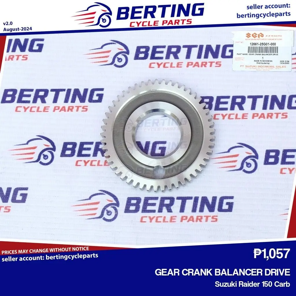 SGP GEAR CRANK BALANCER DRIVE Suzuki Raider 150 Carb Genuine 12661 ...