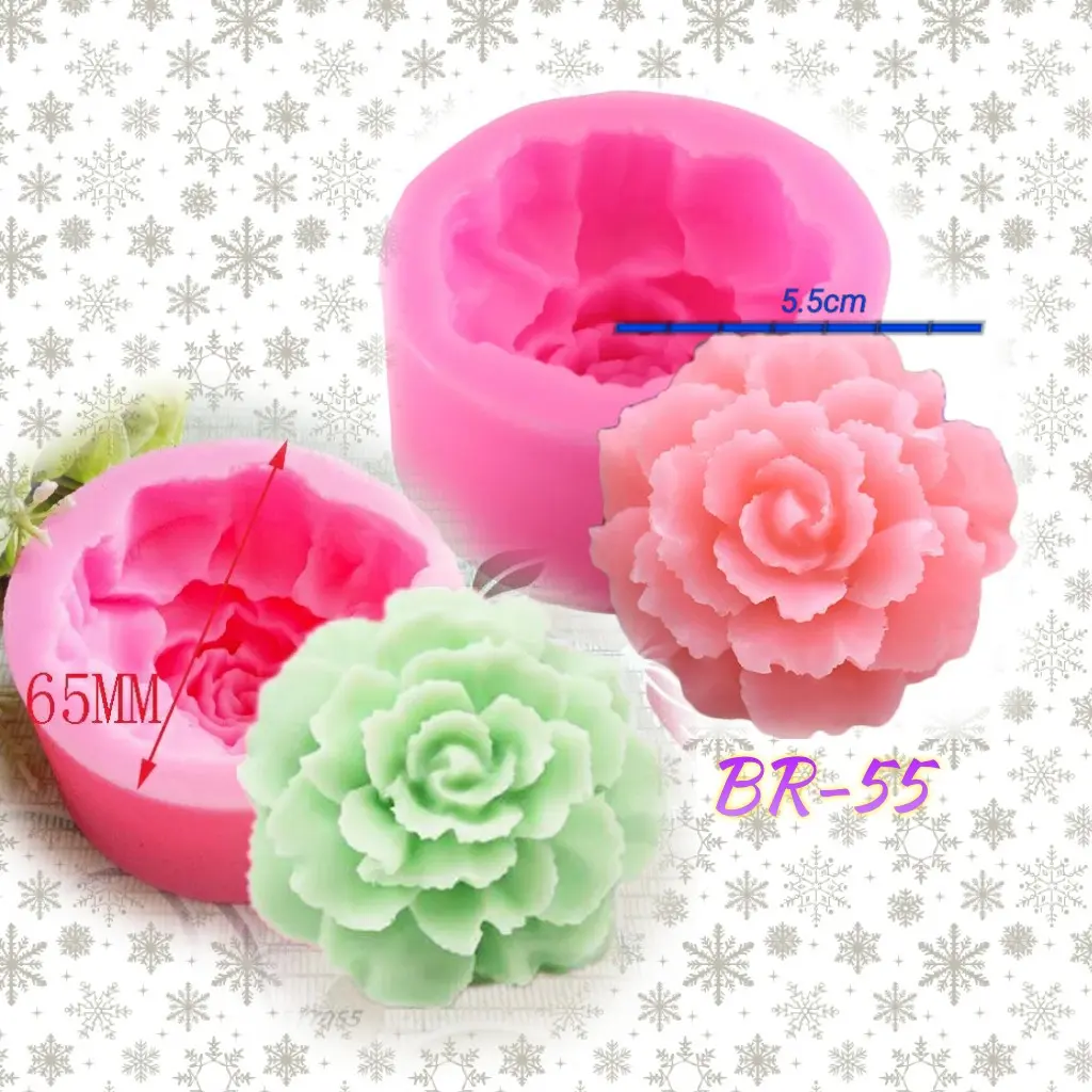 Naomi Nararya Cetakan Silikon Puding Coklat bentuk Bunga Buck Rose (BR)