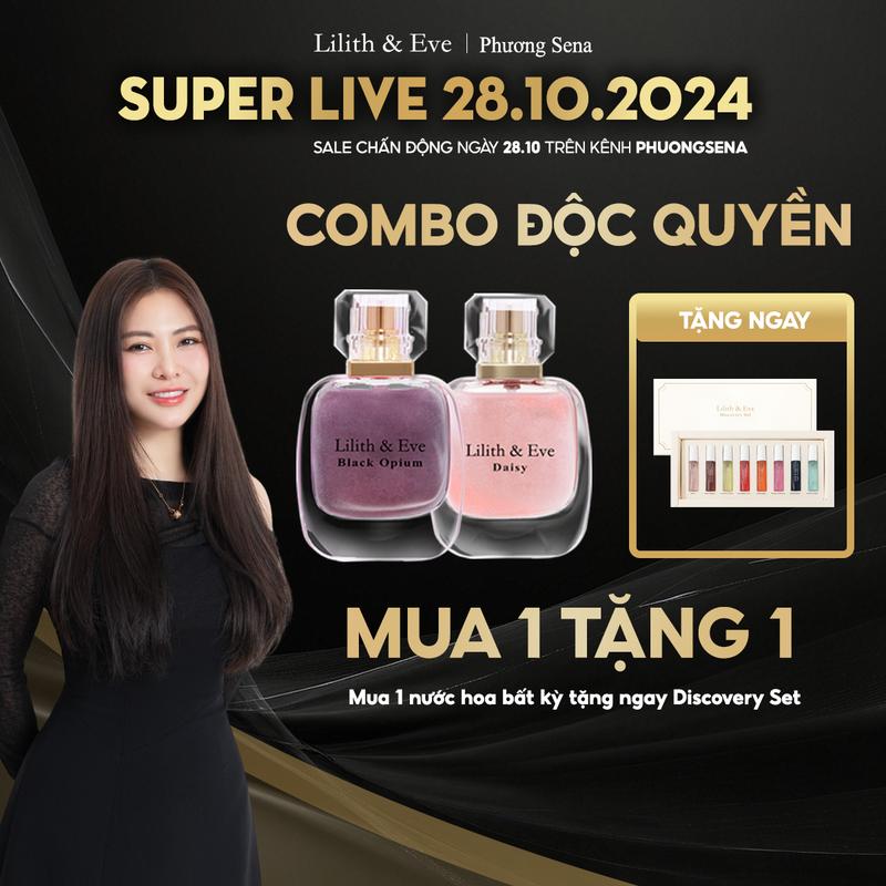 [Livestream] Combo 2in1 chai nước hoa Lilith and Eve Black Opium hoặc Daisy và 1 discovery set - Khuyến mãi đặc biệt