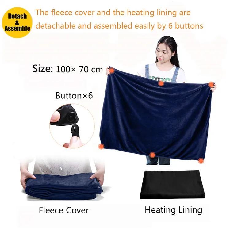 Product Introduction of Electric Heating Shawl, Heating Blanket, Soft and Skin Friendly Portable USB Charging, Warm Blanket, High-quality 0