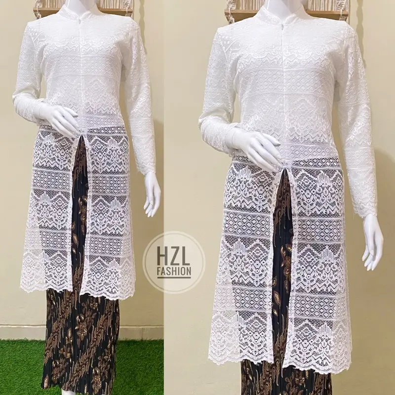 Kebaya Brokat Tunik Belah Depan | Kebaya Modern Busui 2