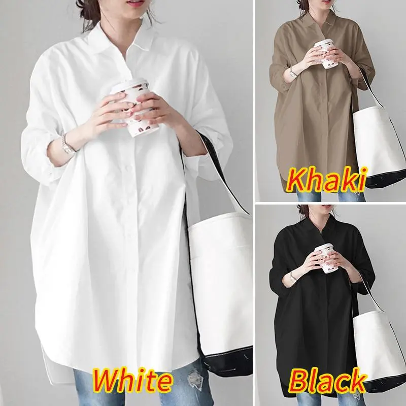 New Women's Long Sleeve Loose Casual Irregular Women's Shirt