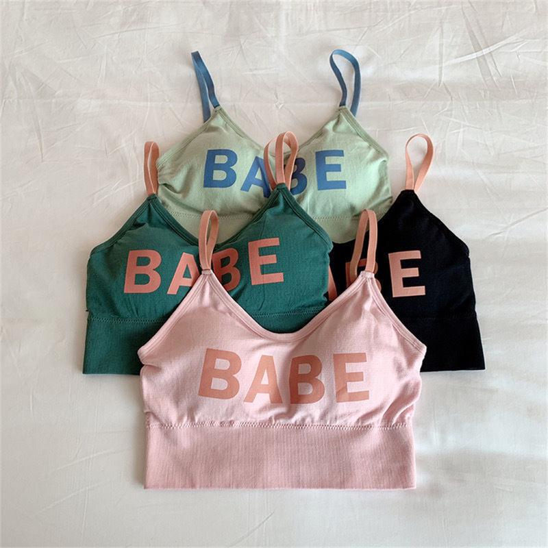 Product Introduction of Fashion Letter Sports Bra Sports Underwear U-Shaped Vest Bra Yoga Fitness Sports Underwear 28