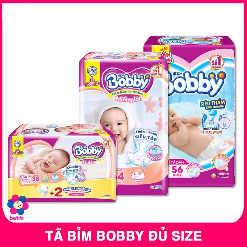 Miếng Lót,Tã Bỉm Bobby Đủ Size XS/S/M/L/XL Cho Bé