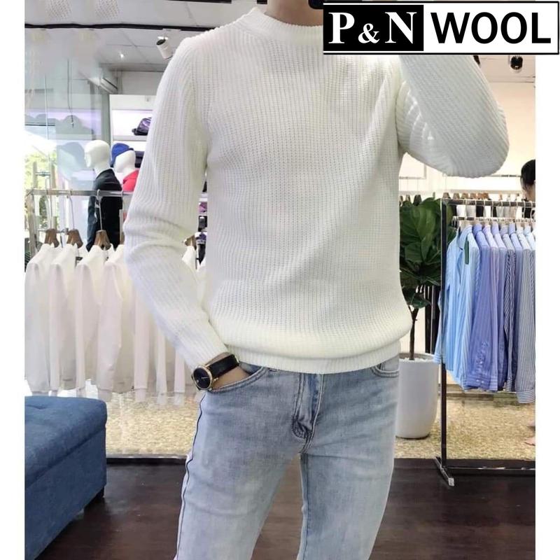 Áo len NAM cổ tròn loại dày cao cấp phong cách Hàn Quốc hiện đại - AL01 Menswear Lưng Cao áo  sweater áo  len tăm