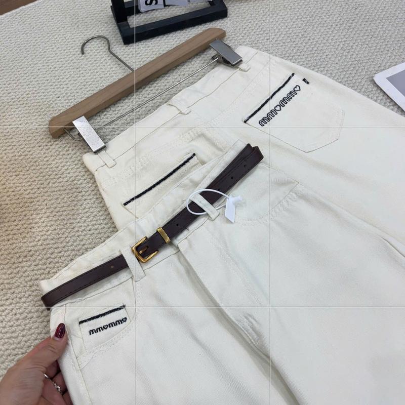Quần bò xuông thêu be  hách dáng   , jeans quần xuông nữ 6