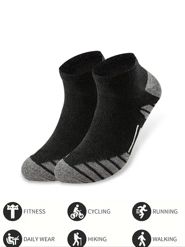 Men's Colorblock Low Cut Socks, Casual Soft Comfy Breathable Socks for Daily Wear, Men's Socks for All Seasons 3