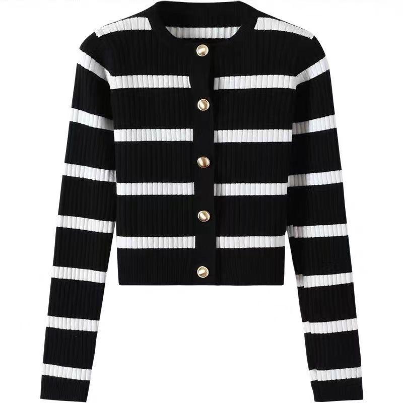 Áo Cardigan Mùa Hè Cho Nữ, Nhẹ, Ngoại Cỡ, Áo Khoác Len Sọc Ngắn Nhỏ Đầu Mùa Thu, Áo Khoác Ngoài, Áo Trùm Đầu, Xu Hướng, Phong Cách 2024 Cho Nữ 4