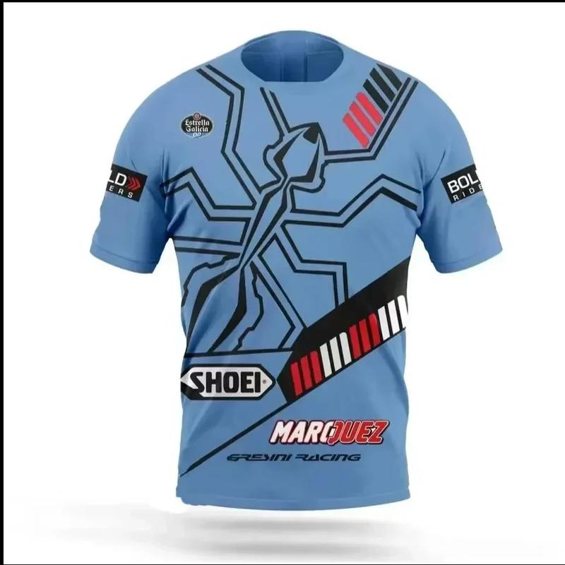 Product Introduction of FMOTO GP 3D printed quick-drying breathable sports men's Plus size crew neck T-shirt GRESINI RACING Team 3 Marquis Driver cooling breathable quick-drying sports short sleeve 9