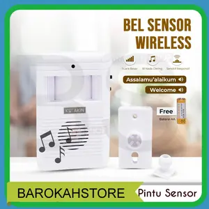 Bel Pintar Sensor Gerak Wireless Pintu Toko Rumah Dengan Suara Welcome Assalamualaikum Ringtone