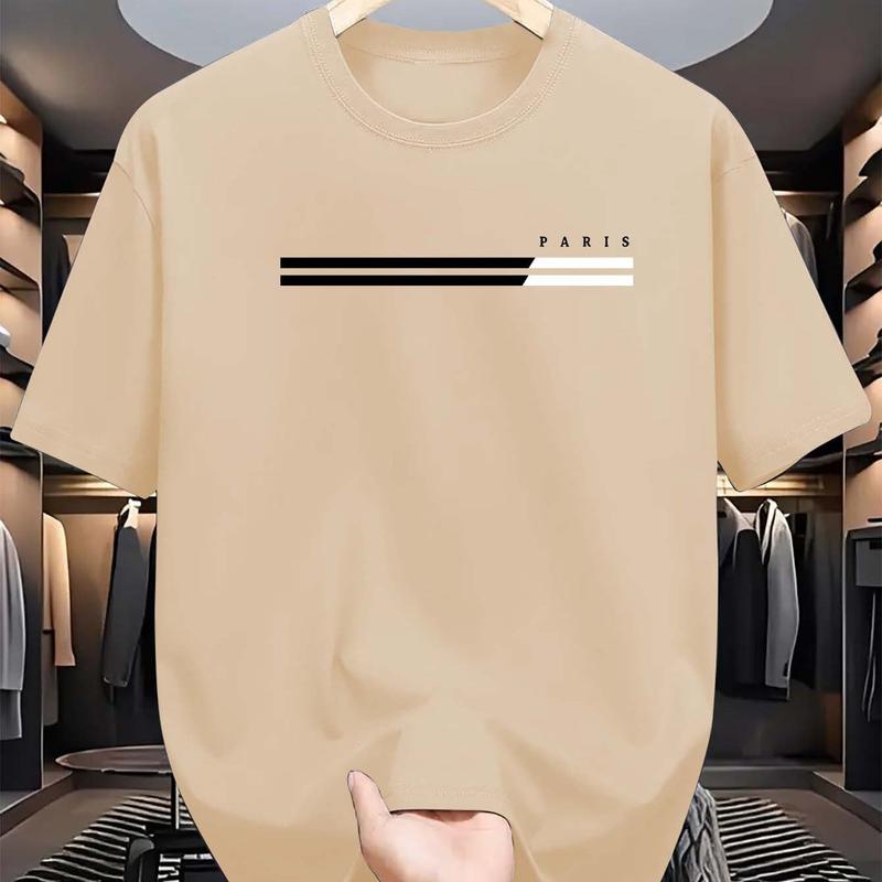 Men's summer casual T-shirt simple digital print plus loose short sleeved top 6
