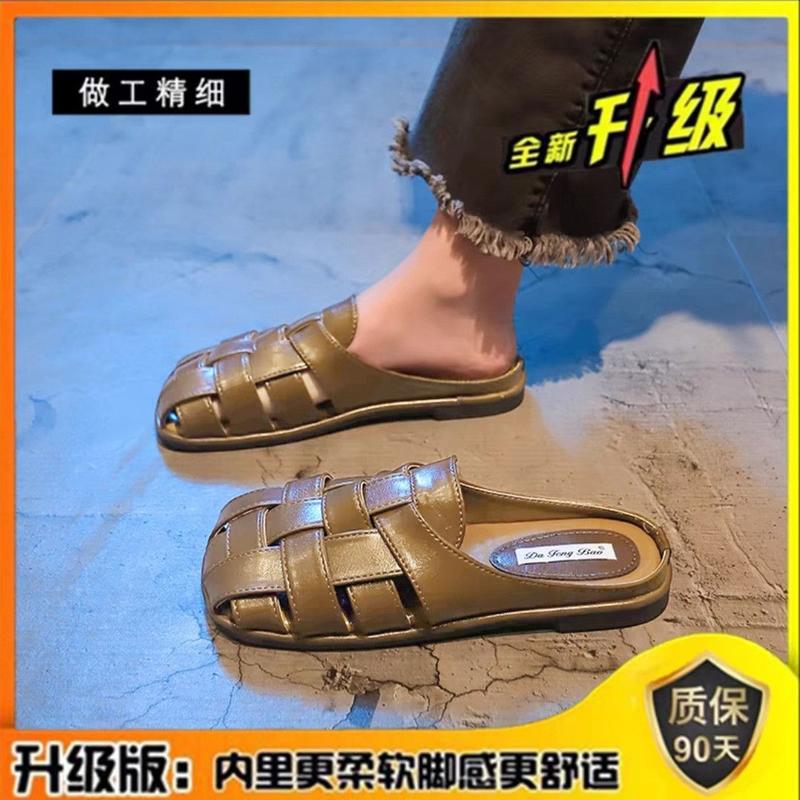 Product Introduction of 2024 Popular Roman Sandals Women's 2024 New Spring and Summer Toe Box for Outdoors Pumps Half Slippers Women's Slip-on Mules Shoes 13